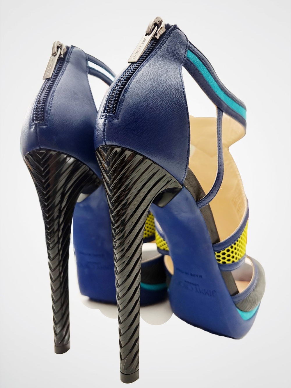NWOB Jimmy Choo Lythe Honeycomb Mesh Platform Sandals, 2015 Cruise Collection - Picture 4 of 7
